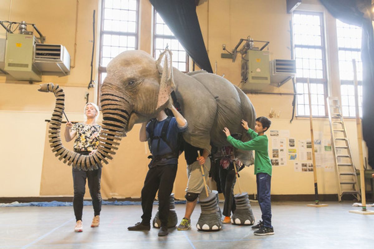 RUNNING WILD by Morpurgo,           , Writer - Michael Morpurgo, Adaption - Samuel Adamson, 
Director â€“ Timothy Sheader & Dale Rooks, 
Designer â€“ Paul Wills,
Puppetry Design and Direction â€“ Finn Caldwell and Toby OliÃ© for Gyre & Gimble, Regent's Pa at 