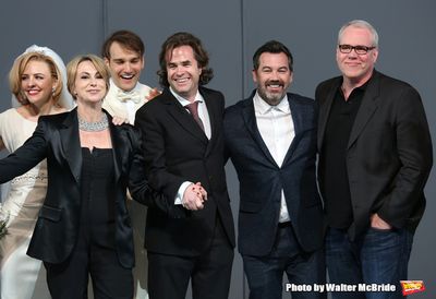 Lynne Page, Rupert Goold, Duncan Sheik, Bret Easton Ellis and cast  Photo
