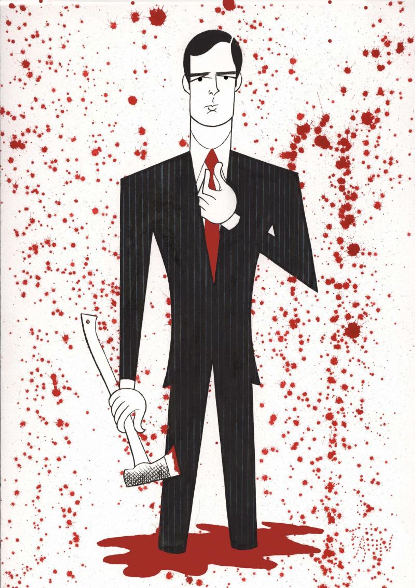 BWW Exclusive: Ken Fallin Draws the Stage - Benjamin Walker in AMERICAN PSYCHO Image