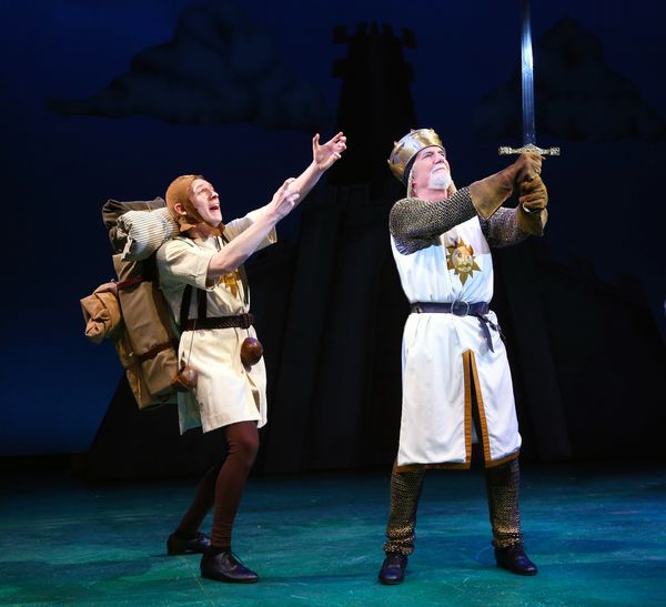 Gavin McNicholl (Patsy) and Richard Kline (King Arthur) Photo
