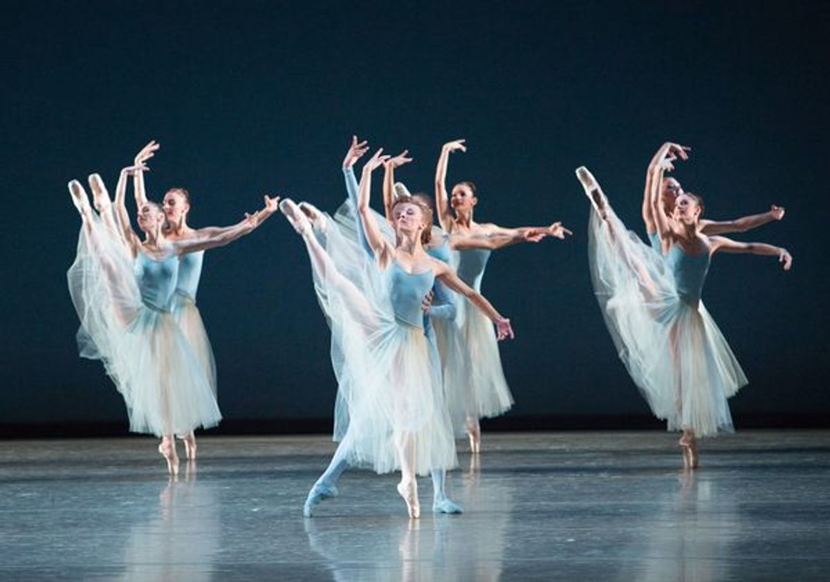 Miami City Ballet dancers in SERENADE. Choreography by George Balanchine, Copyright The George Balanchine Trust. at 