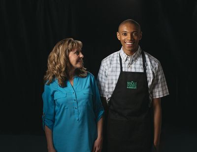Julie Fitzgerald Ryan as Christine and Justice Jamal Jones as Gabriel Photo
