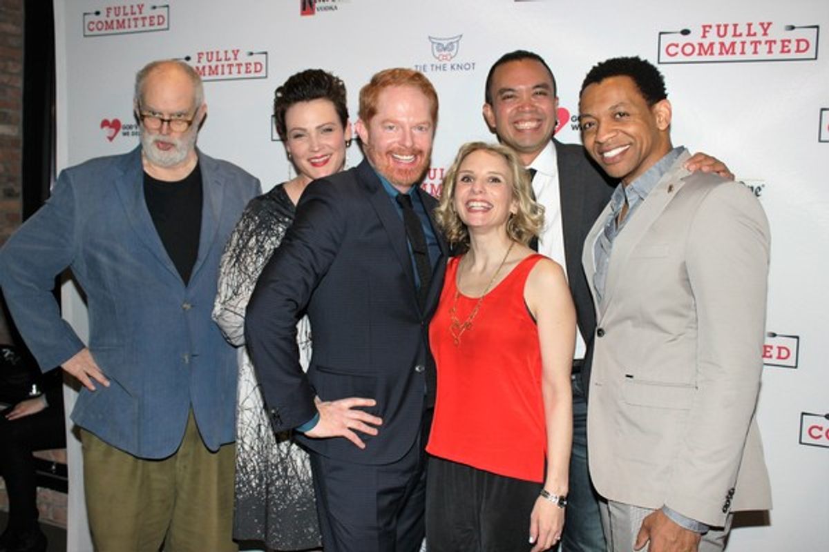 William Finn, Lisa Howard, Jesse Tyler Ferguson, Sarah Saltzberg, Jose Llana and Derrick Baskin at 
