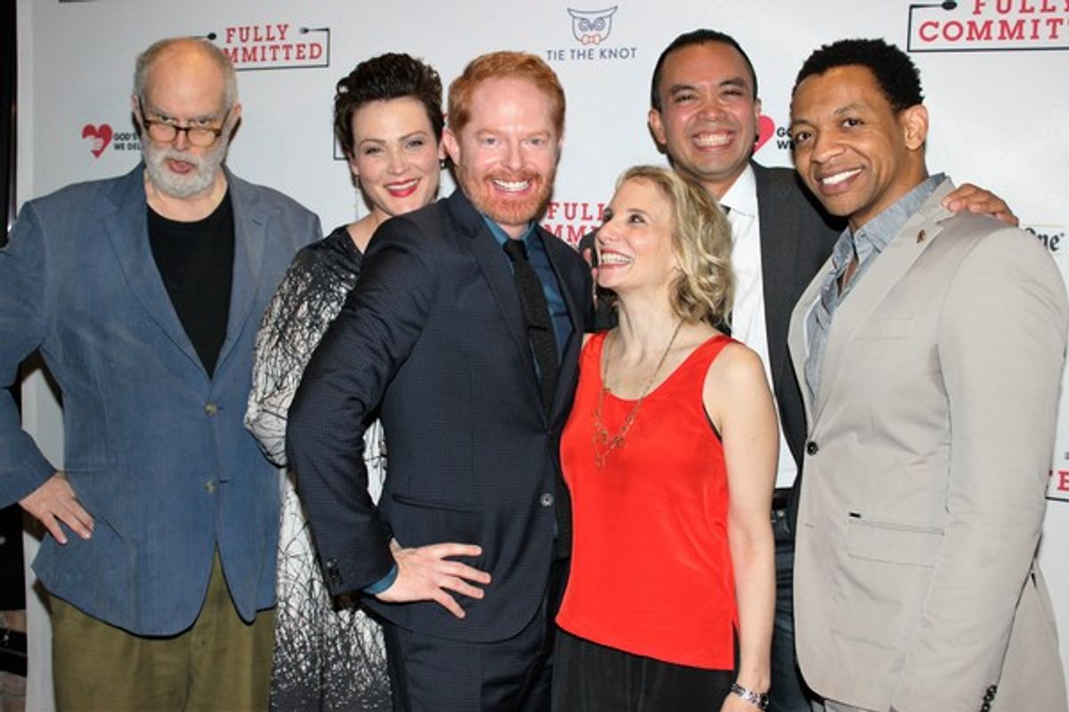 William Finn, Lisa Howard, Jesse Tyler Ferguson, Sarah Saltzberg, Jose Llana and Derrick Baskin at 