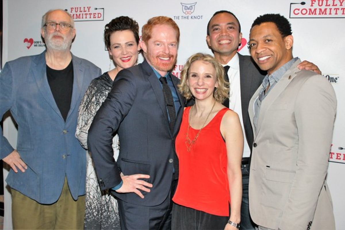 William Finn, Lisa Howard, Jesse Tyler Ferguson, Sarah Saltzberg, Jose Llana and Derrick Baskin at 