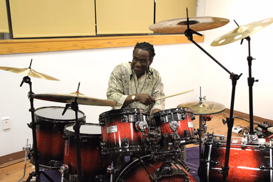 Photo Flash: Grammy Winner Will Calhoun Performs at Opening Reception for Solo Exhibit at Casita Maria Gallery Image