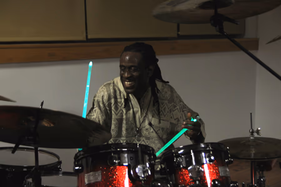 Photo Flash: Grammy Winner Will Calhoun Performs at Opening Reception for Solo Exhibit at Casita Maria Gallery Image