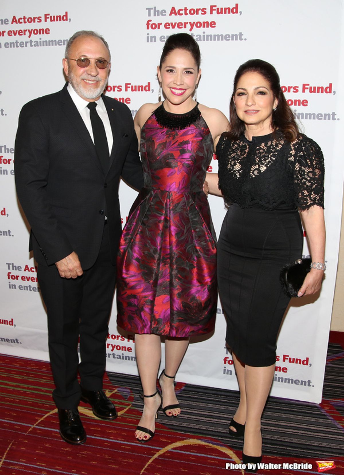 Emilio Estefan, Andrea Burns and Gloria Estefan  at 