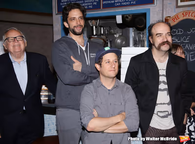 Dakin Matthews, Nick Cordero, Christopher Fitzgerald and Eric Anderson during the Act Photo
