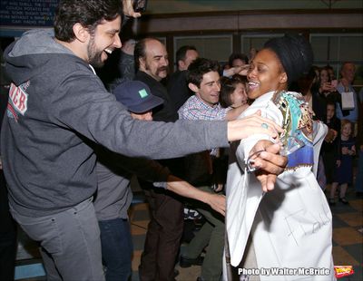 Charity Angel Dawson with Nick Cordero, Eric Anderson and Christopher Fitzgerald  Photo