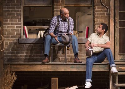David Alan Anderson as Troy Maxson and Edgar Sanchez as Cory Photo