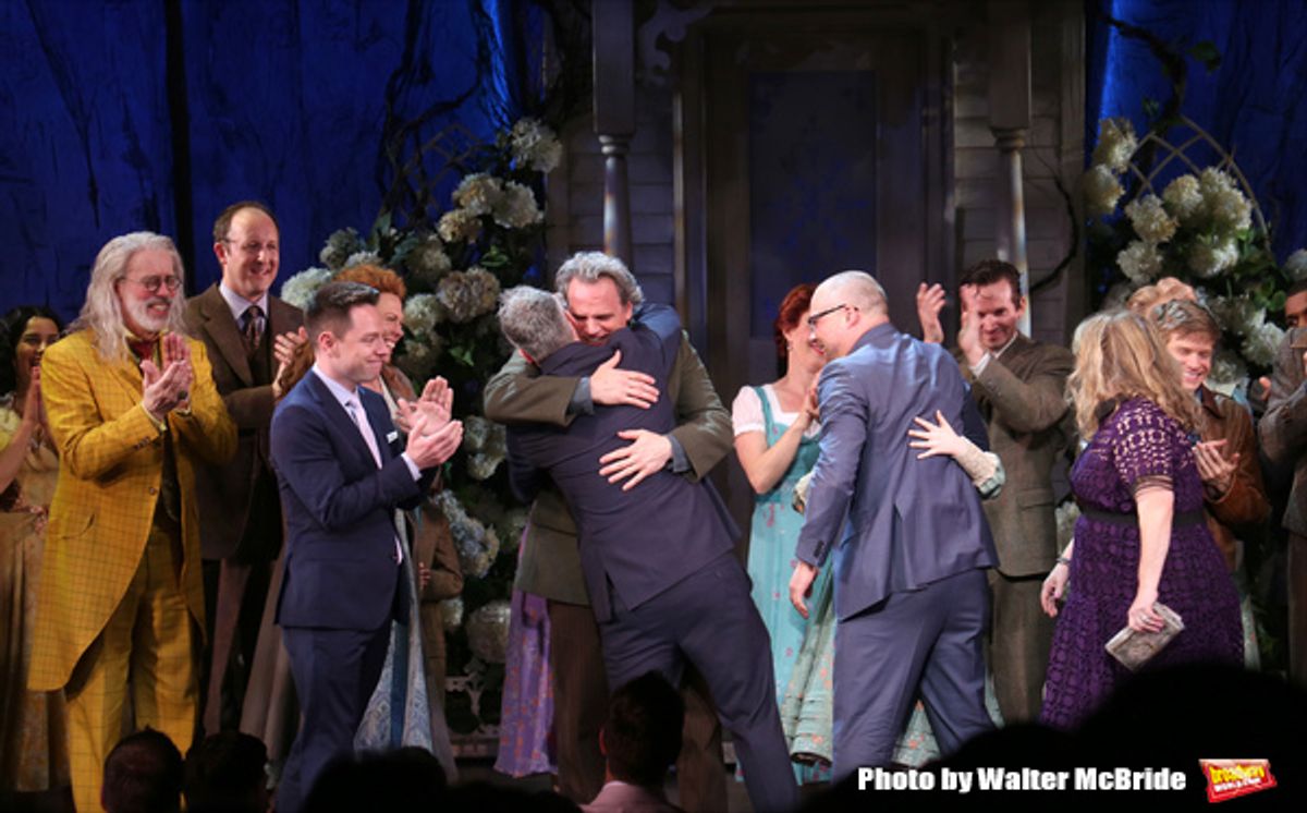 Tim Federle, Chris Miller, Nathan Tysen, Claudia Shear with the cast  at 