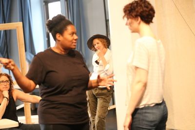 Judy Gold, Adrienne C. Moore, Janet McTeer and Pearl Rhein Photo