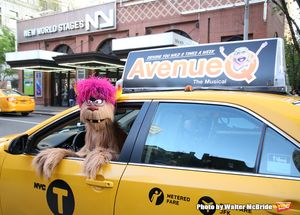 Trekkie Monster drives a New York City 'Avenue Q' @ BroadwayWorld Trekkie Monster drives a New York City 'Avenue Q' Photo