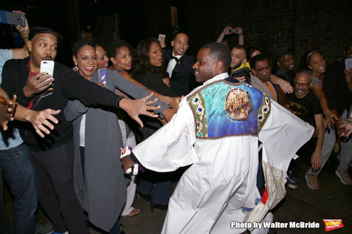 Audra McDonald and Arbender Robinson with cast  at 