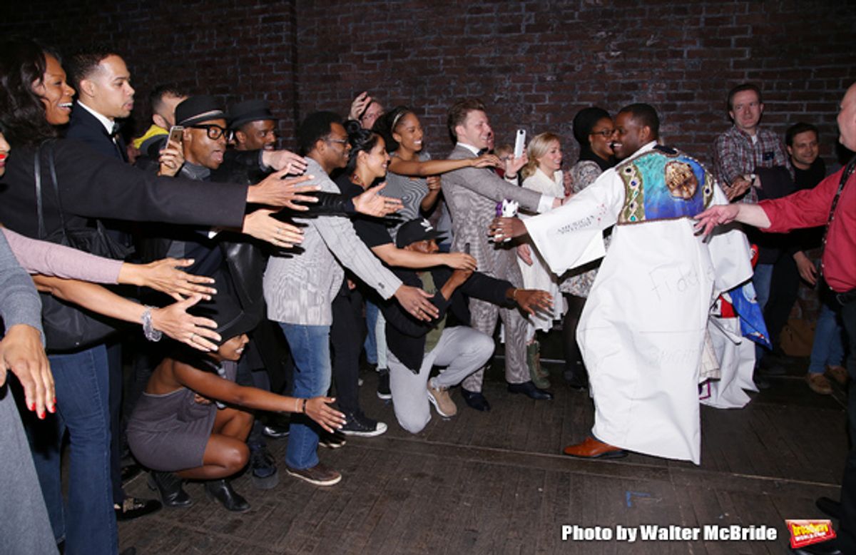Arbender Robinson with Billy Porter and cast  at 