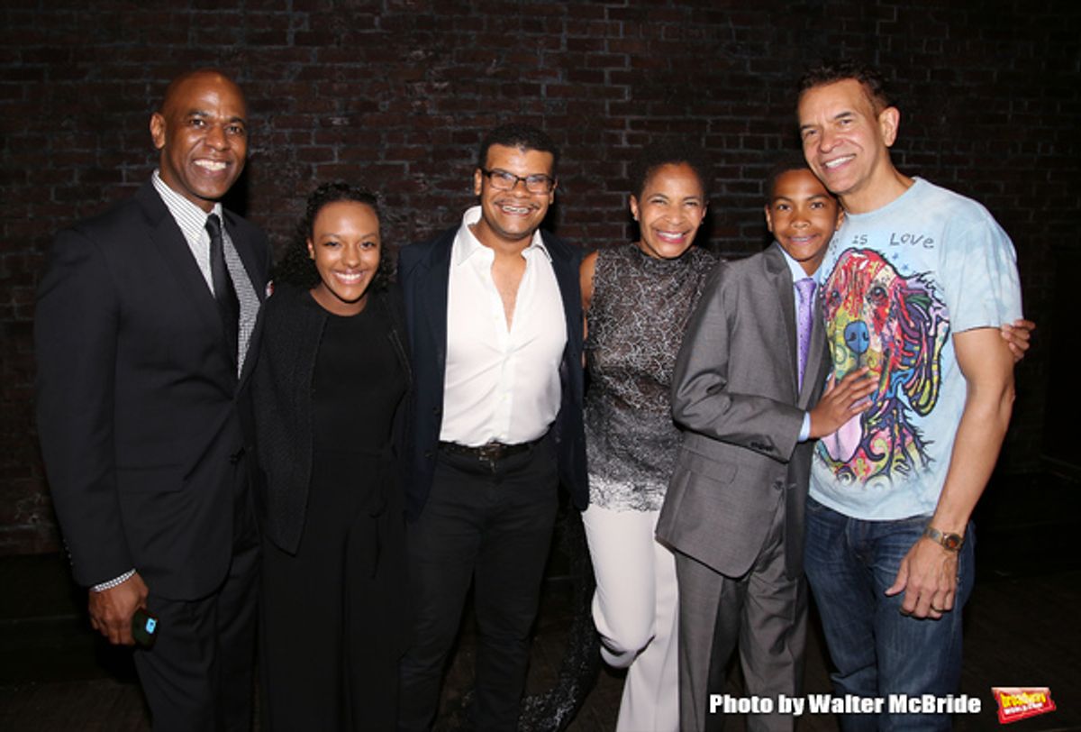 Allyson Stokes Mitchell, Ellington Stokes Mitchell and Brian Stokes Mitchell with family  at 