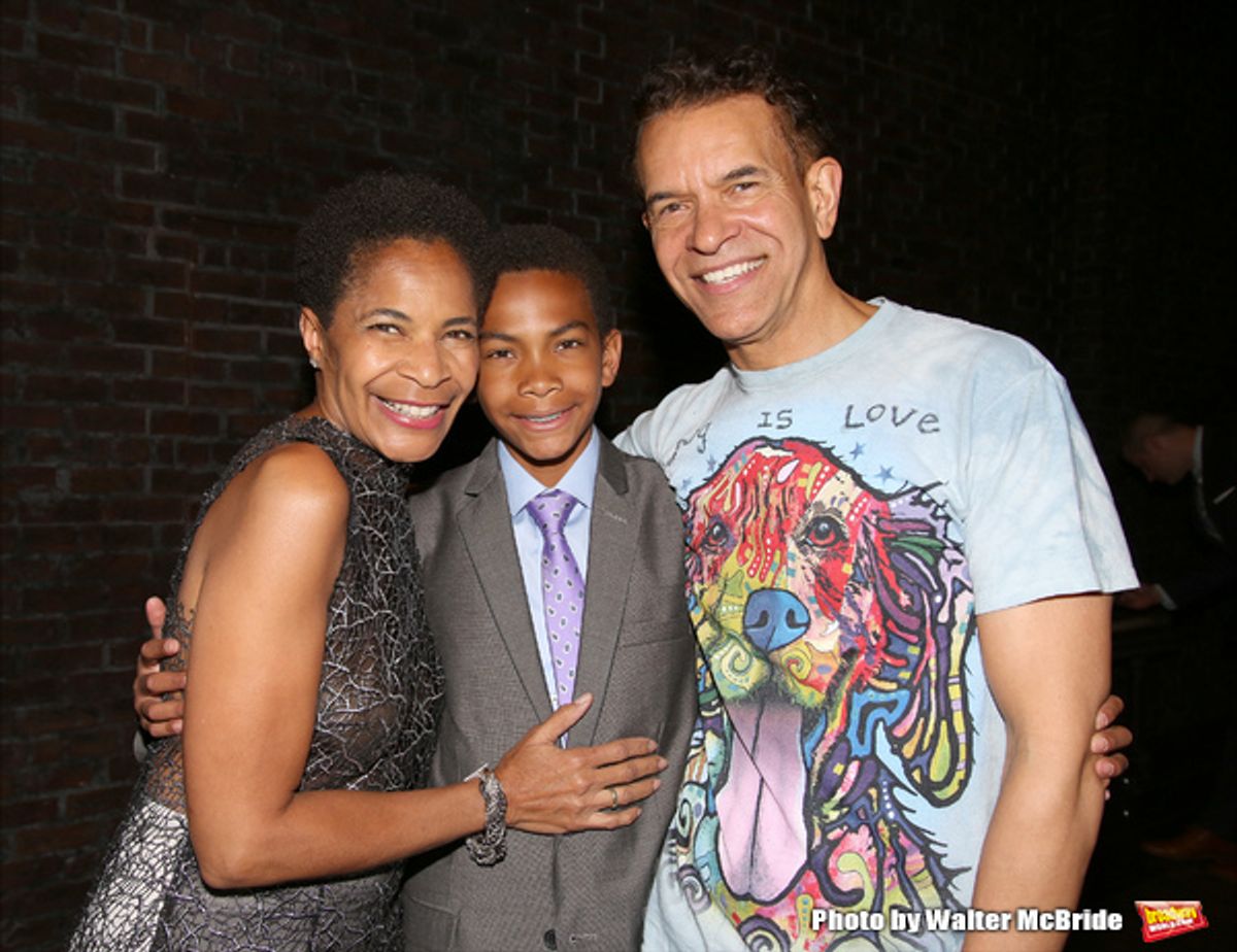 Allyson Stokes Mitchell, Ellington Stokes Mitchell and Brian Stokes Mitchell  at 