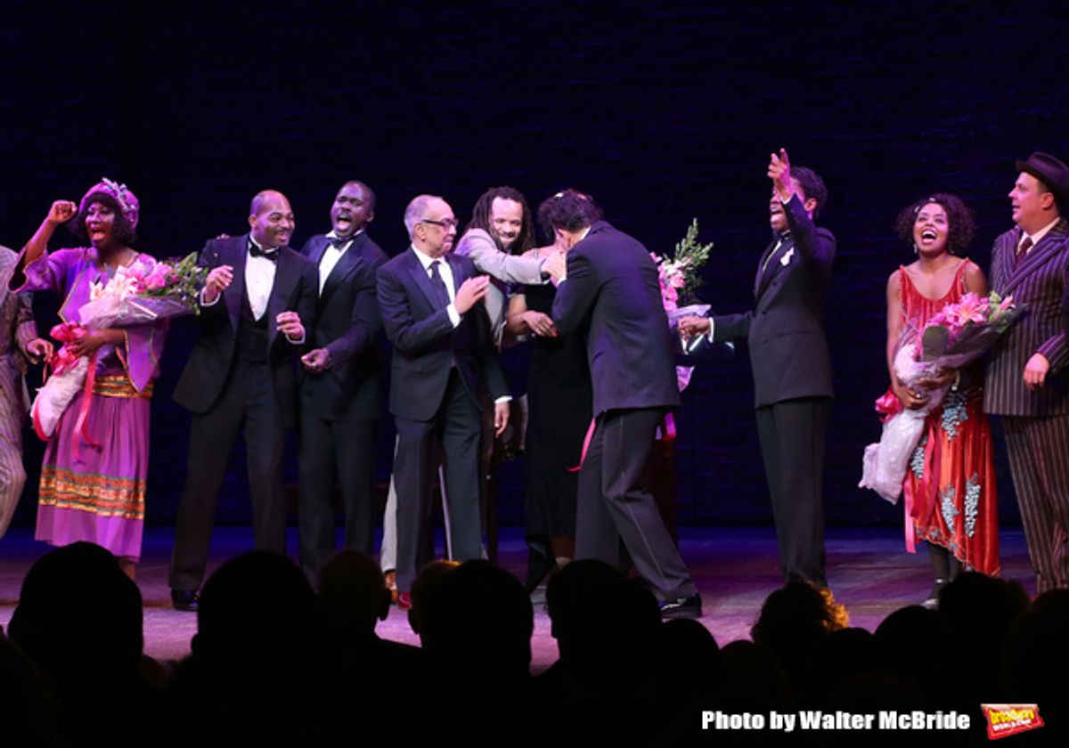 Amber Iman, Brandon Victor Dixon, Joshua Henry, Savion Glover, George C. Wolfe, Audra McDonald, Brian Stokes Mitchell, Billy Porter, Adrienne Warren, Brooks Ashmanskas with cast  at 