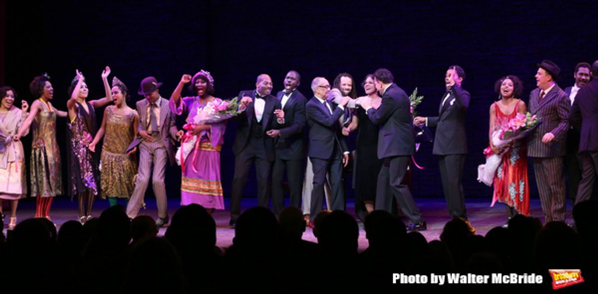 Amber Iman, Brandon Victor Dixon, Joshua Henry, Savion Glover, George C. Wolfe, Audra McDonald, Brian Stokes Mitchell, Billy Porter, Adrienne Warren, Brooks Ashmanskas with cast  at 