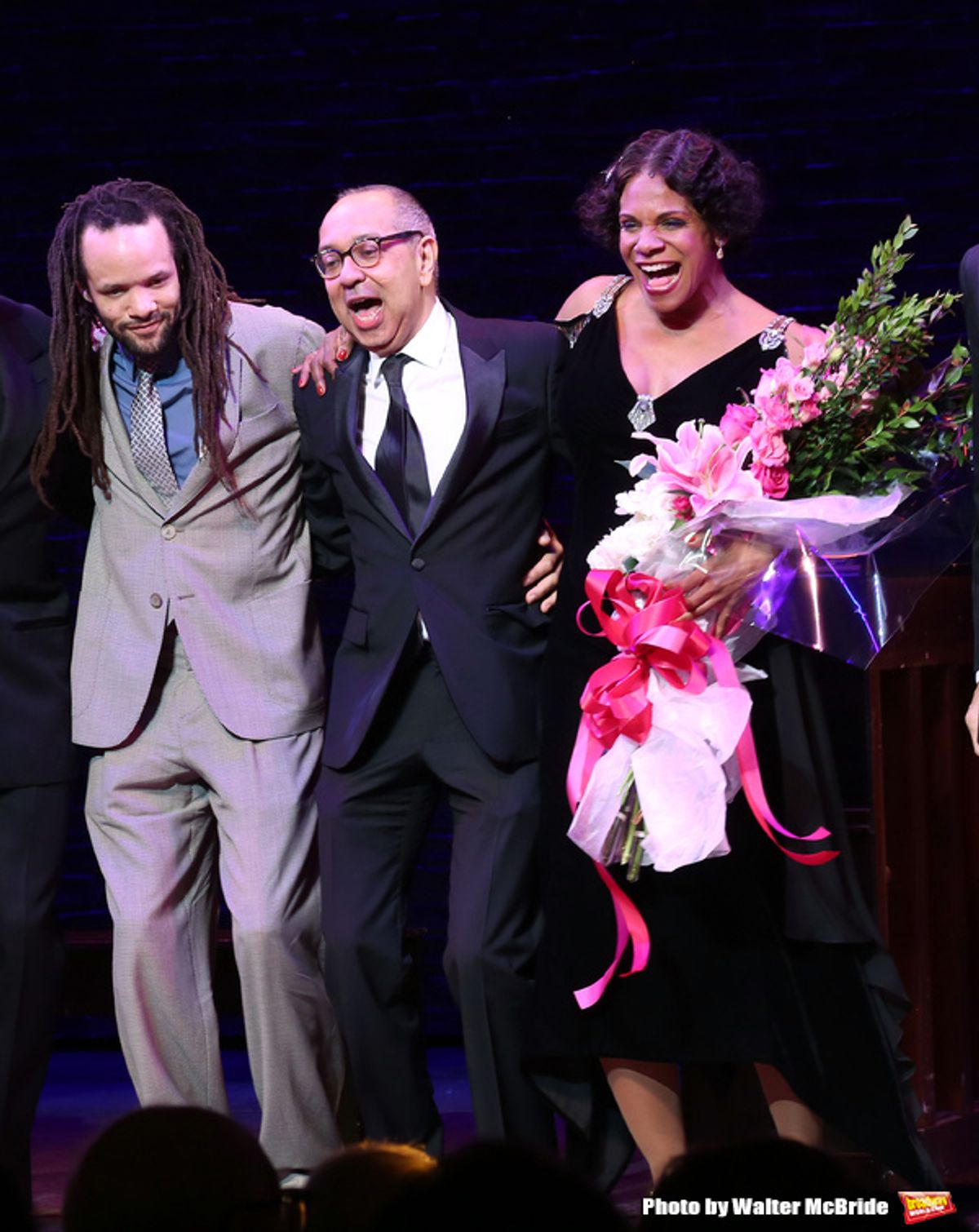 Savion Glover, George C. Wolfe, Audra McDonald at 