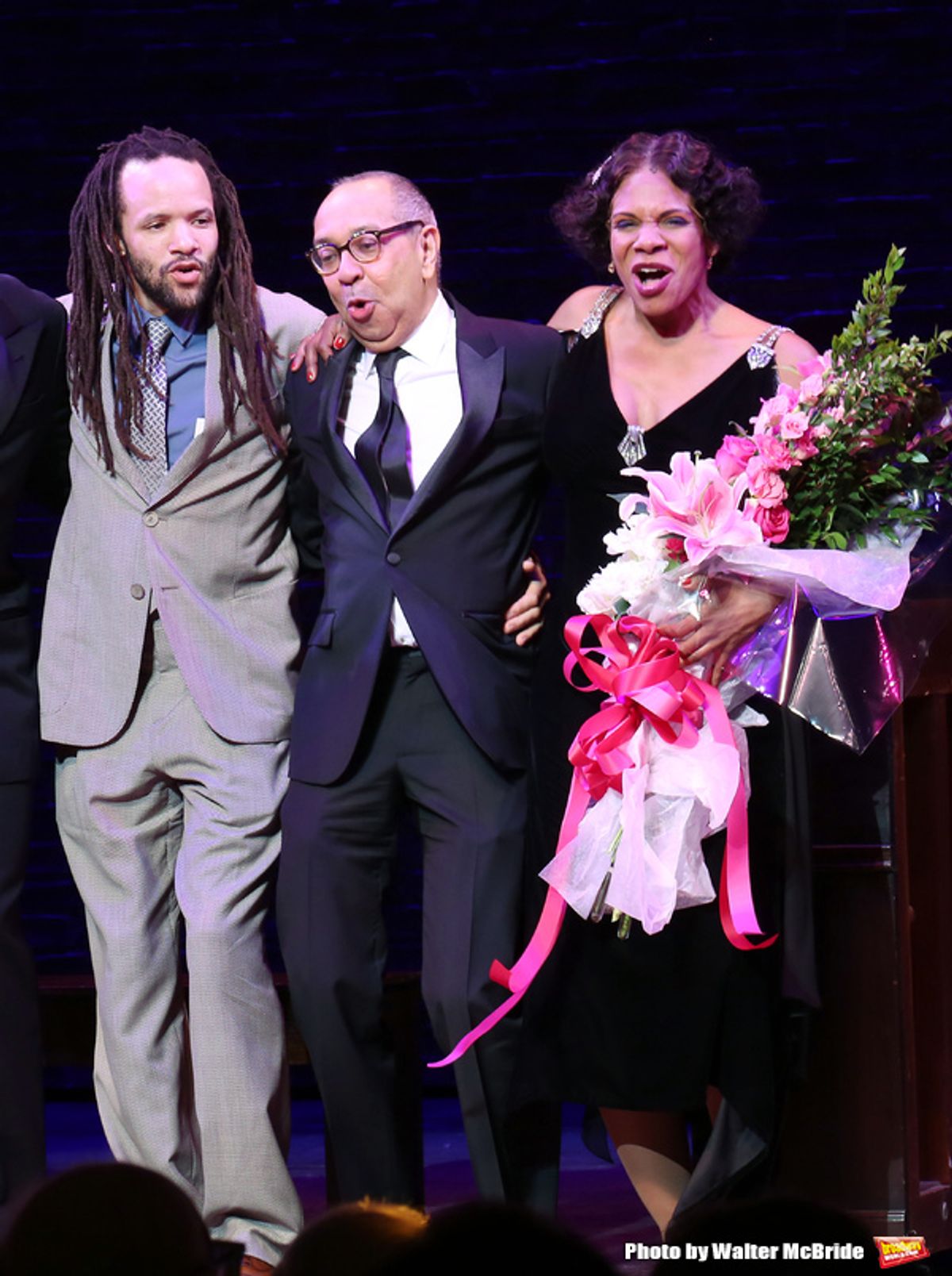 Savion Glover, George C. Wolfe and Audra McDonald  at 