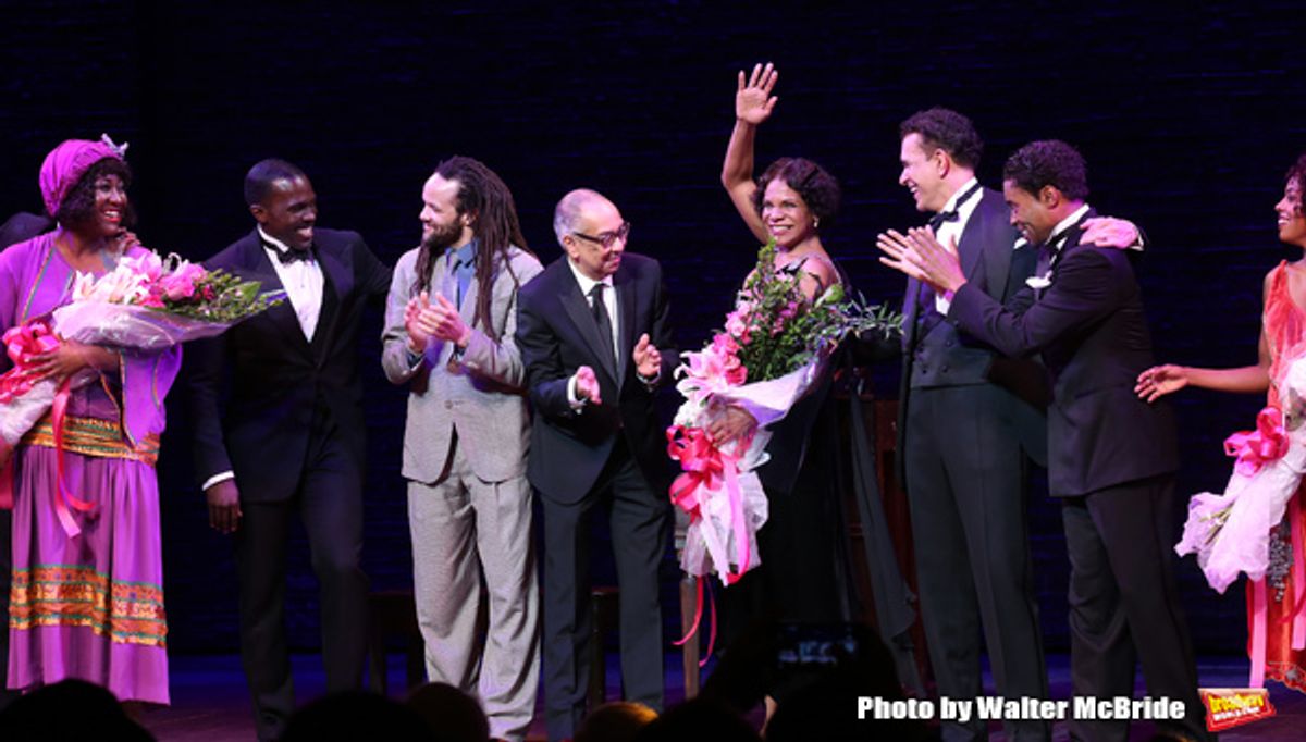 Amber Iman, , Joshua Henry, Savion Glover, George C. Wolfe, Audra McDonald, Brian Stokes Mitchell, Billy Porter and Adrienne Warren  at 