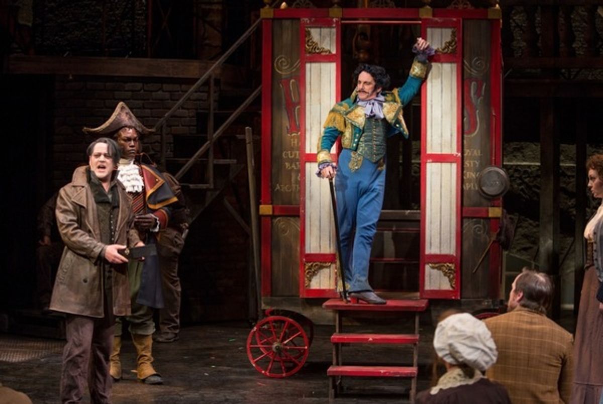 Michael Brian Dunn and the company of Sweeney Todd at 