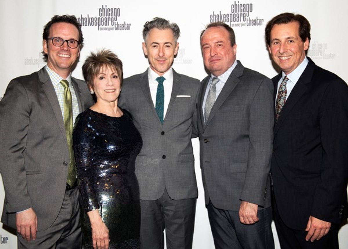 Chicago Shakespeare Creative Producer Rick Boynton, CST Artistic  Barbara Gaines, Alan Cumming, CST Associate Artistic  Gary Griffin and CST Executive  Criss Henderson. Photo by Michael Brosilow. at 