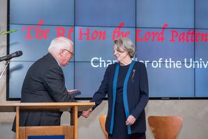 Lord Patten of Barnes and Maggie Smith Photo