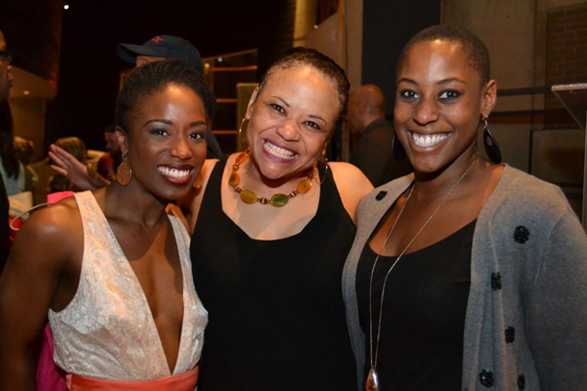 Felicia Curry, Caroline Clay and guest at 