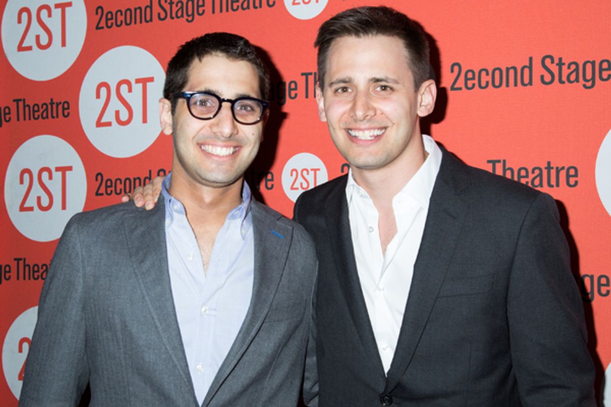 Benj Pasek and his brother at 
