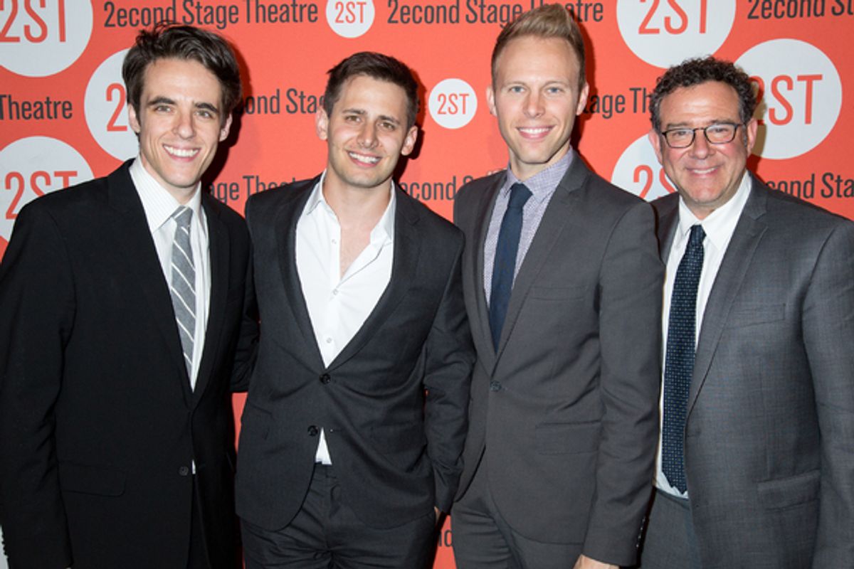 Steven Levenson, Benj Pasek, Justin Paul, Michael Greif at 