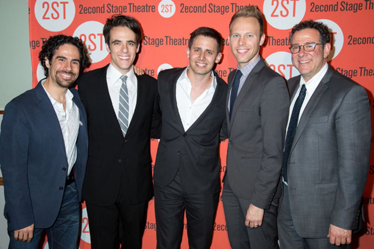 Alex Lacamoire, Steven Levenson, Benj Pasek, Justin Paul, Michael Greif at 