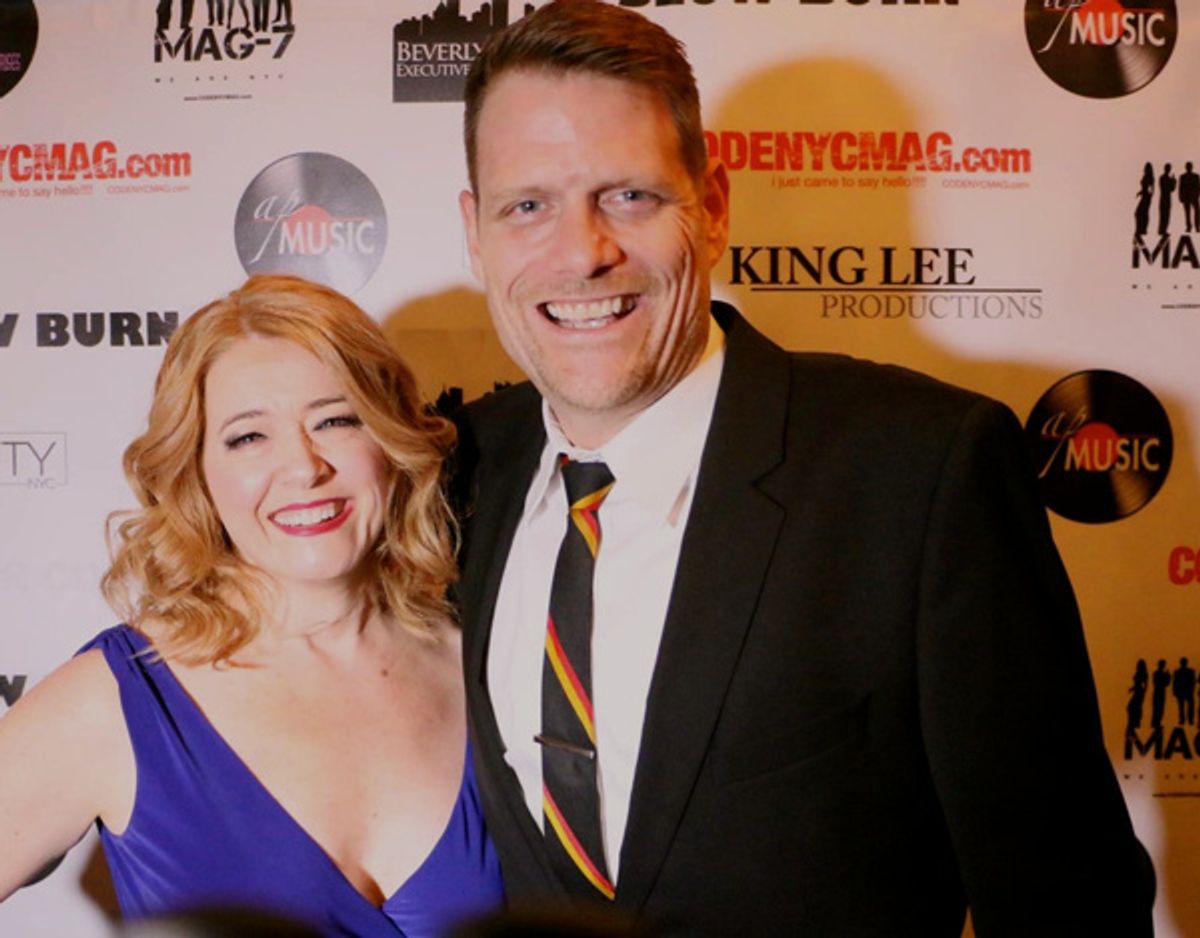 Leslie Becker with her Bonnie & Clyde husband, Broadway's Victor Hernandez at 