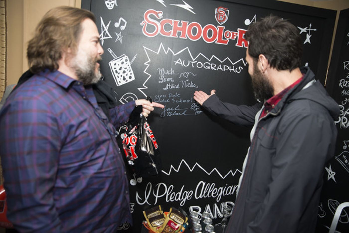 Photo Flash: Jack Black & Paul Rudd Visit Broadway's SCHOOL OF ROCK!  Image