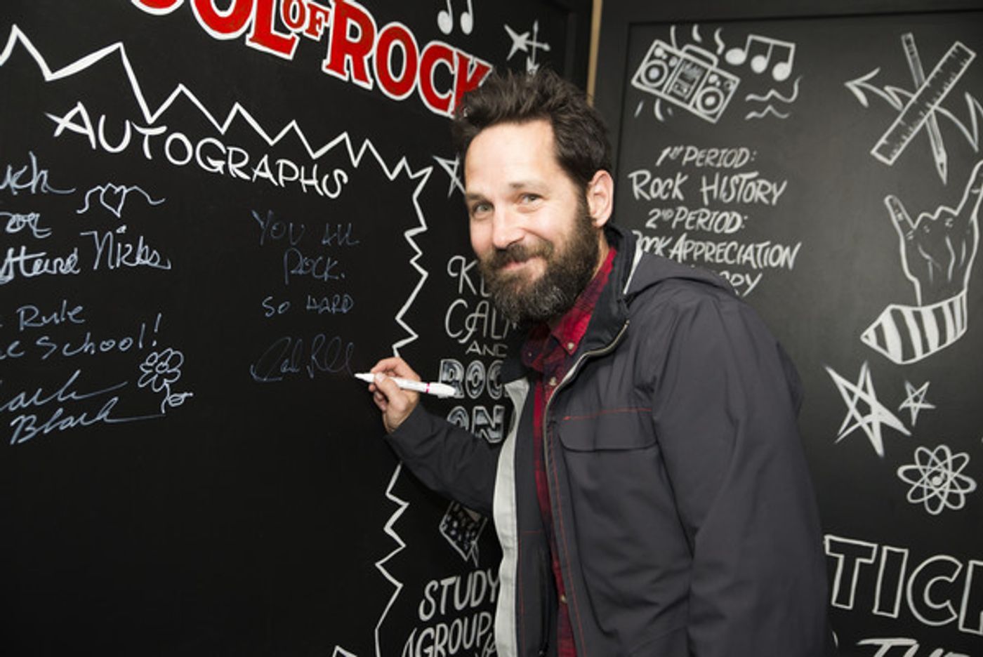 Photo Flash: Jack Black & Paul Rudd Visit Broadway's SCHOOL OF ROCK!  Image