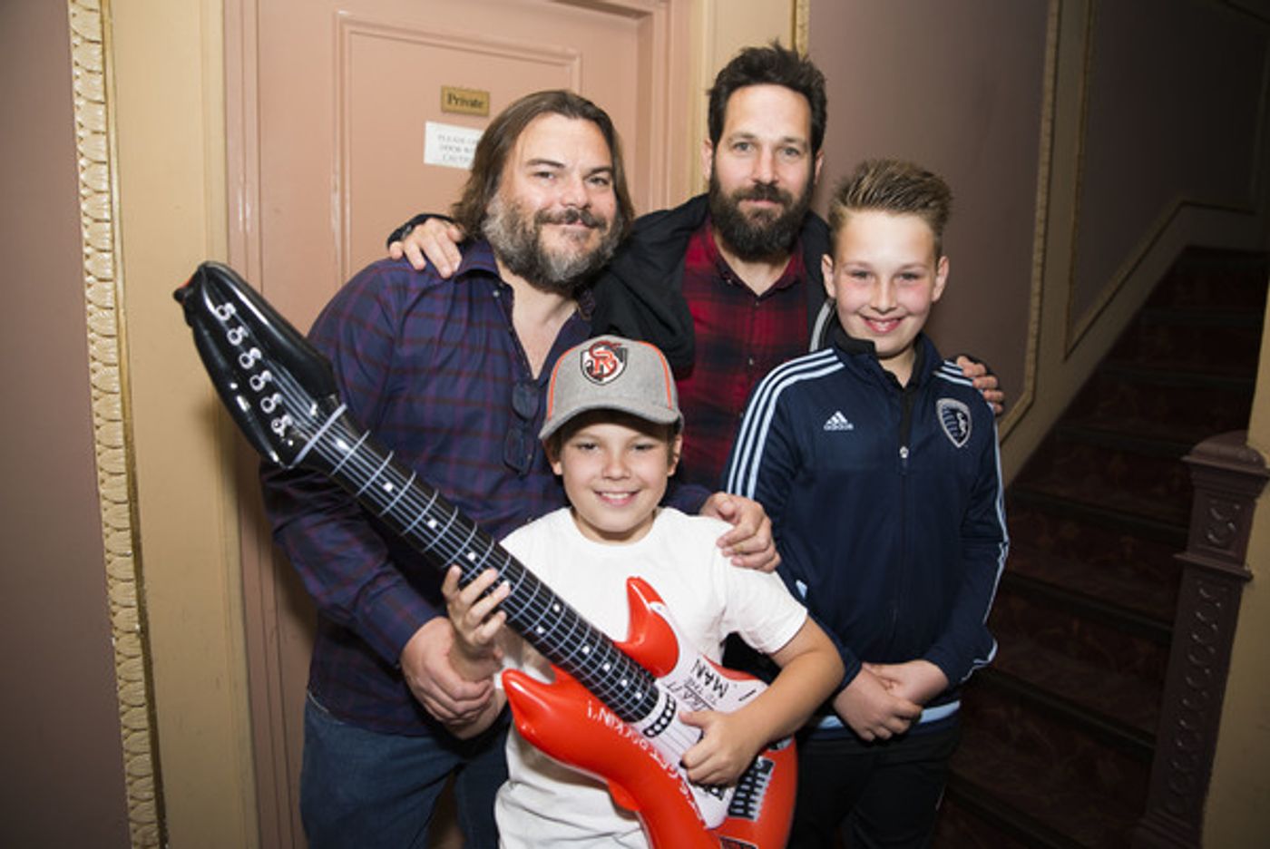 Photo Flash: Jack Black & Paul Rudd Visit Broadway's SCHOOL OF ROCK! Photo Flash: Jack Black & Paul Rudd Visit Broadway's SCHOOL OF ROCK! Image