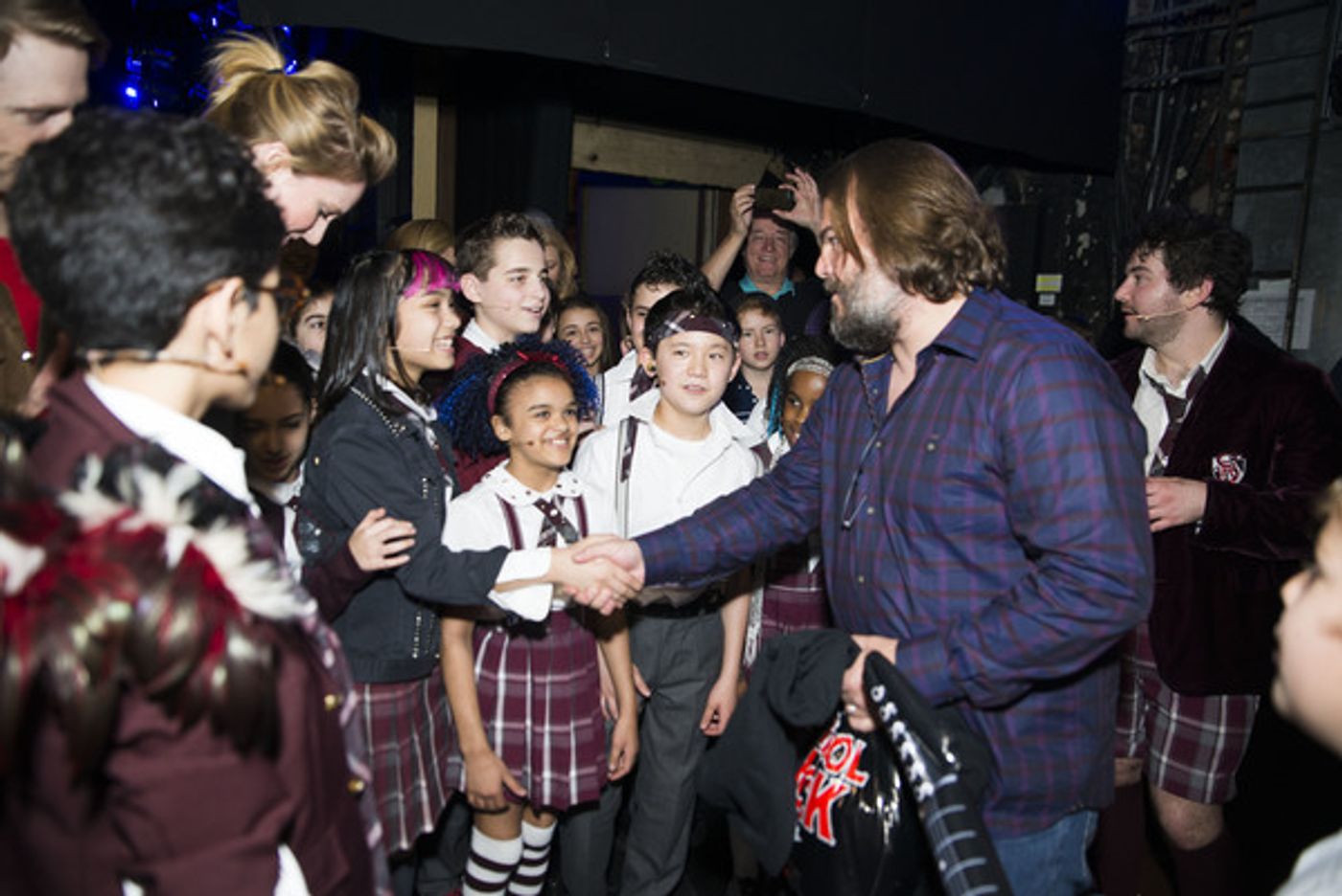 Photo Flash: Jack Black & Paul Rudd Visit Broadway's SCHOOL OF ROCK! Photo Flash: Jack Black & Paul Rudd Visit Broadway's SCHOOL OF ROCK! Image