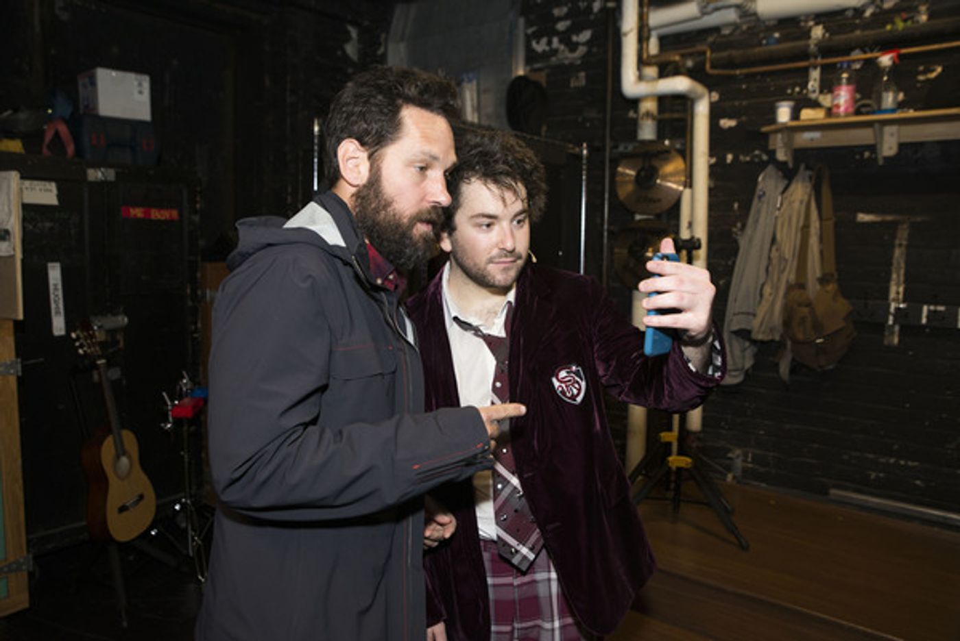 Photo Flash: Jack Black & Paul Rudd Visit Broadway's SCHOOL OF ROCK!  Image