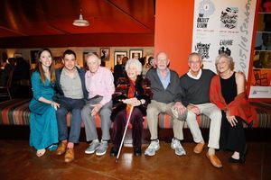 CTG Associate Producer Lindsay Allbaugh, assistant John Sloan, James Greene, Charlotte Rae, cast member/ Alan Mandell and Barry McGovern and Anne Gee Byrd @ BroadwayWorld CTG Associate Producer Lindsay Allbaugh, assistant John Sloan, James Greene, Charlot Photo