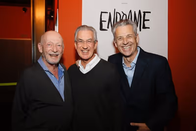 Cast member/ Alan Mandell, Barry McGovern and CTG Artistic  Michael Ritchie Photo