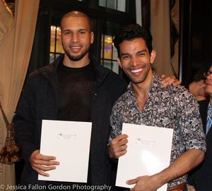 Sydney James Harcourt (accepting the nomination for Daveed Diggs) and Carlos Gonzalez @ BroadwayWorld Sydney James Harcourt (accepting the nomination for Daveed Diggs) and Carlos Gonzalez Photo