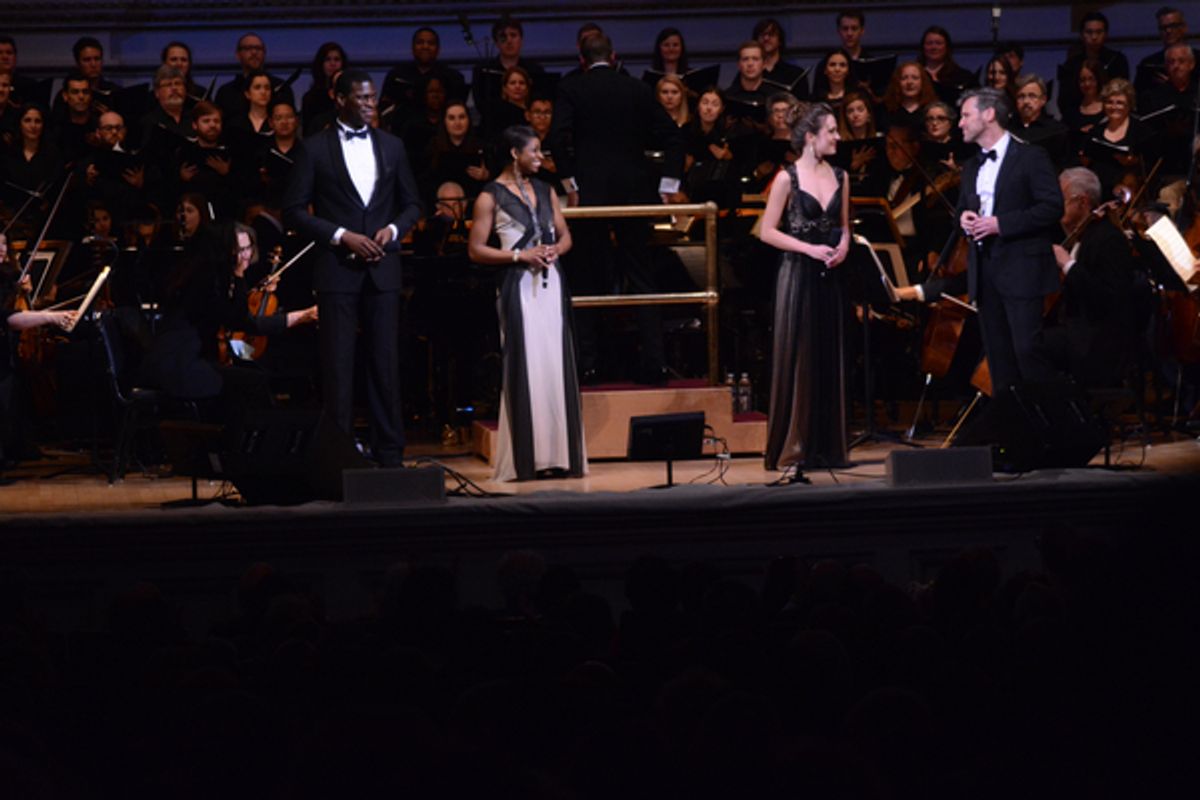 Kyle Scatliffe, Montego Glover, Laura Osnes and Hugh Panero at 