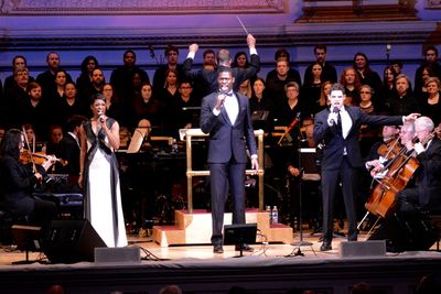 Montego Glover, Kyle Scatliffe and Jeremy Jordan Photo