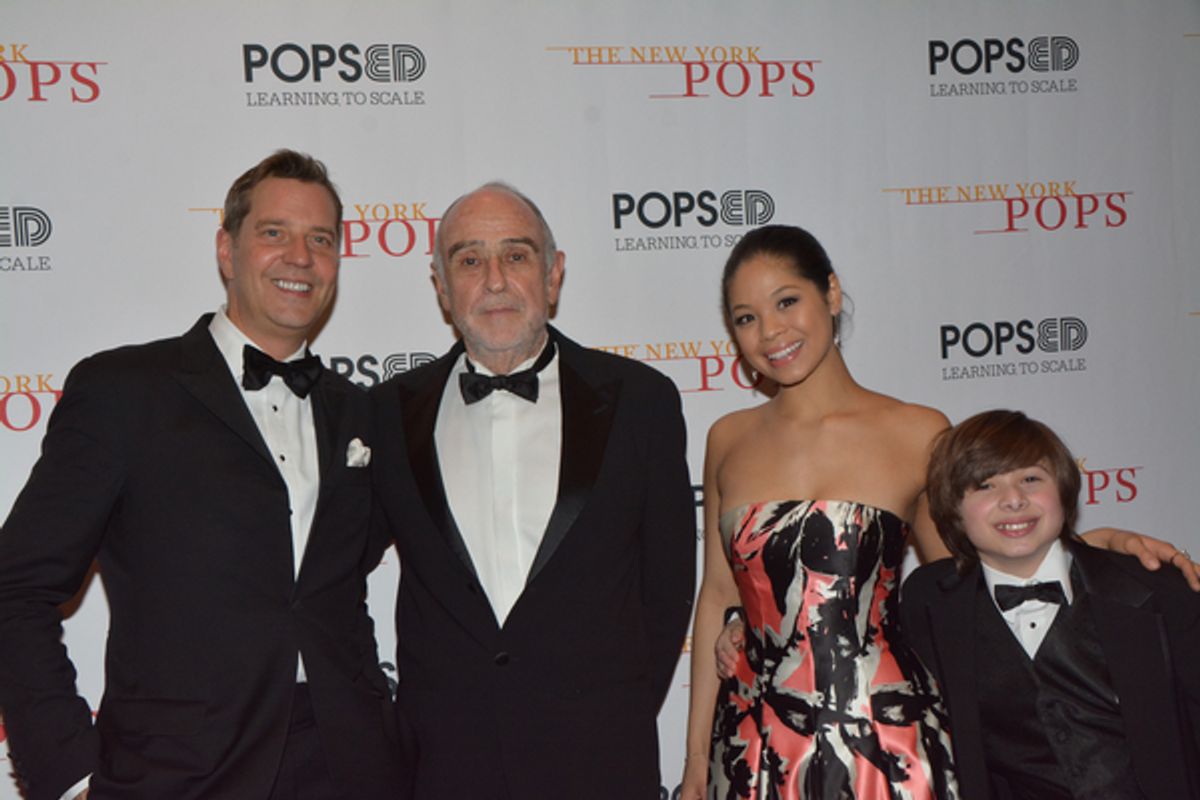 Steve Reineke, Claude-Michel Schonberg, Eva Nobelzada and Marcus D'Angelo at 