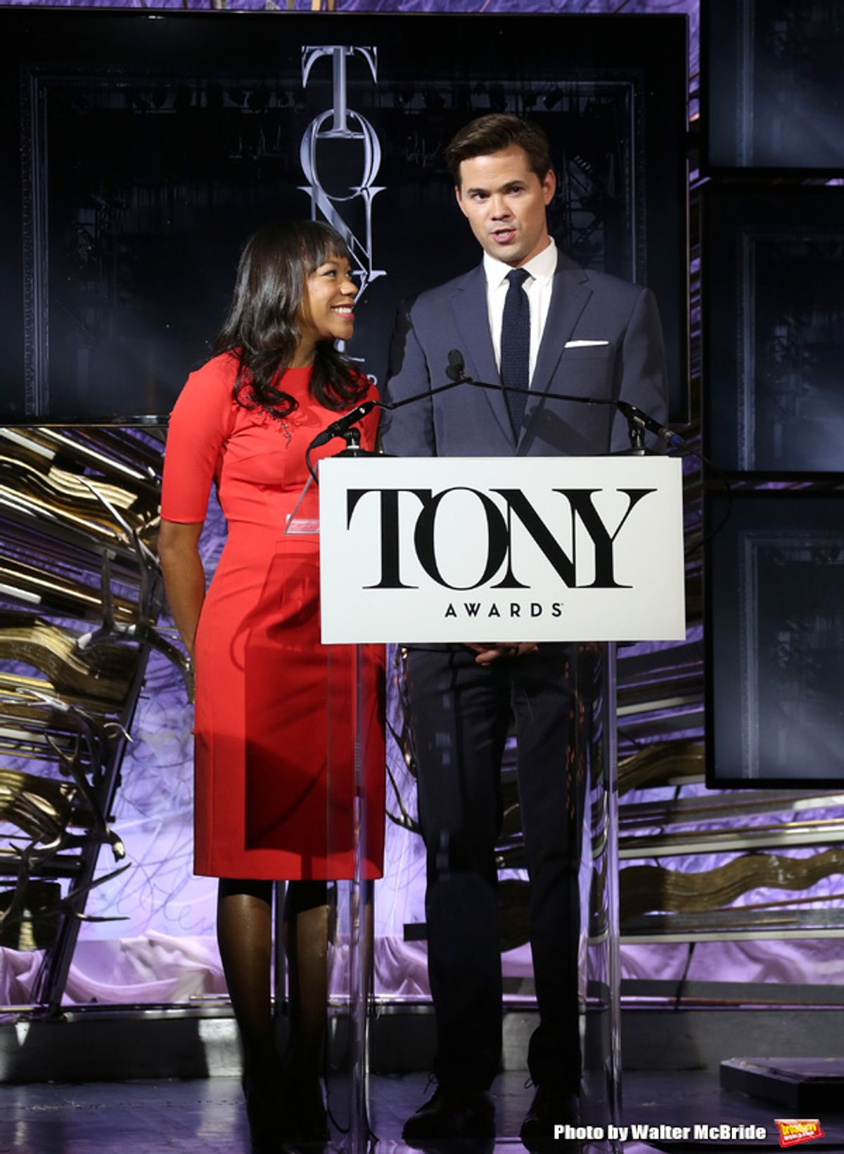 Nikki M. James and Andrew Rannells  at 