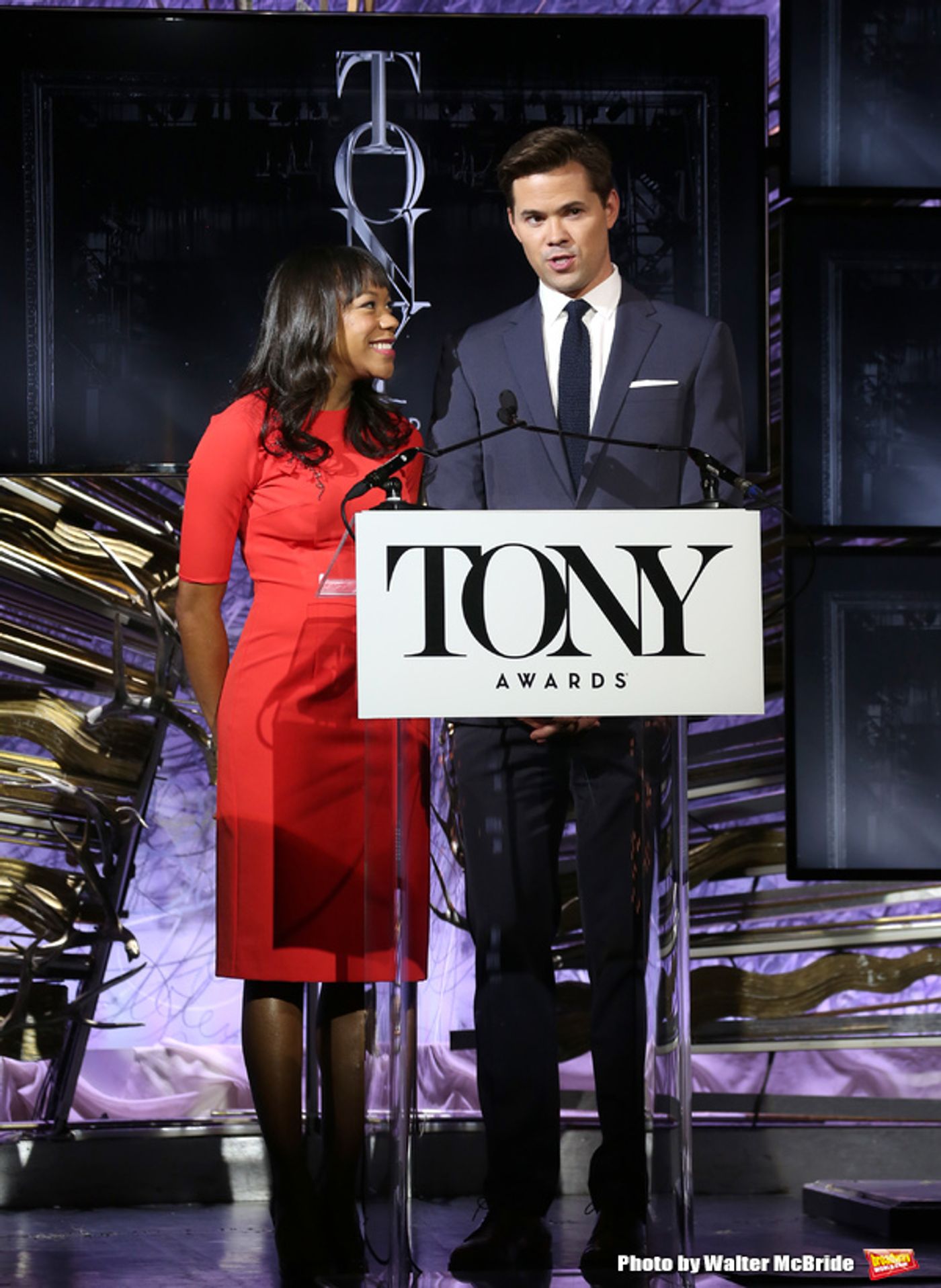 Photo Coverage: Andrew Rannells and Nikki M. James Announce the 2016 Tony Nominations! Photo Coverage: Andrew Rannells and Nikki M. James Announce the 2016 Tony Nominations! Image