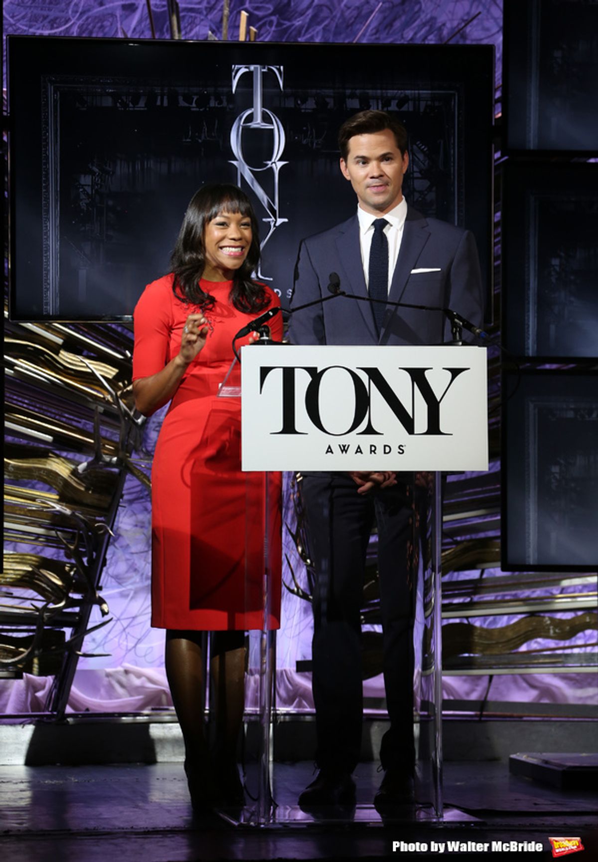 Nikki M. James and Andrew Rannells  at 