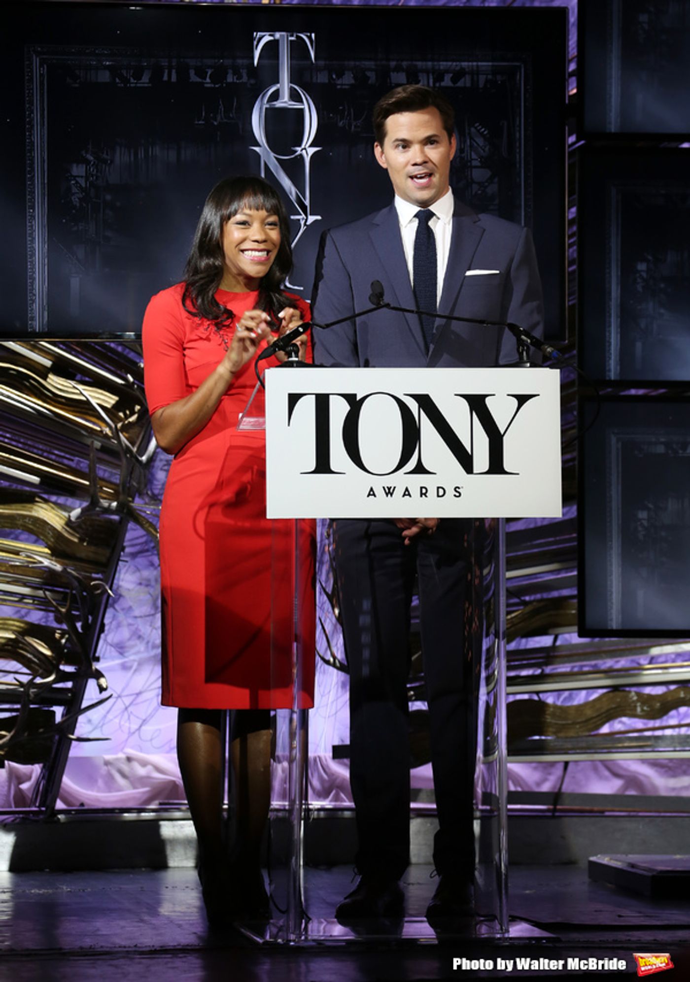 Photo Coverage: Andrew Rannells and Nikki M. James Announce the 2016 Tony Nominations! Photo Coverage: Andrew Rannells and Nikki M. James Announce the 2016 Tony Nominations! Image